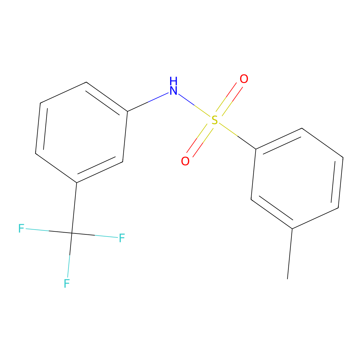 3-methyl-N-(3-(trifluoromethyl)phenyl)benzenesulfonamide molecular structure, CAS 670271-90-6