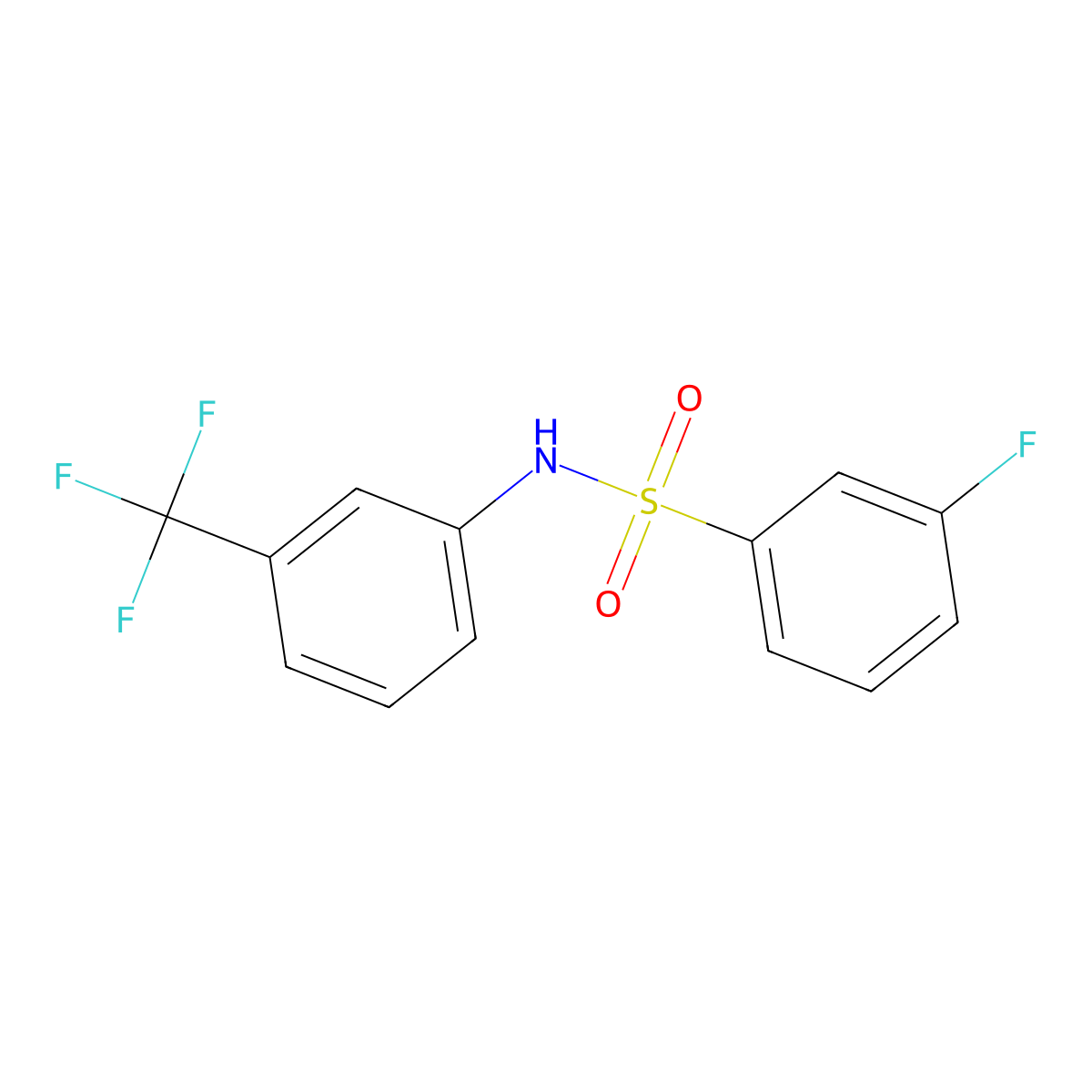 3-fluoro-N-[3-(trifluoromethyl)phenyl]benzenesulfonamide molecular structure, CAS 670271-92-8
