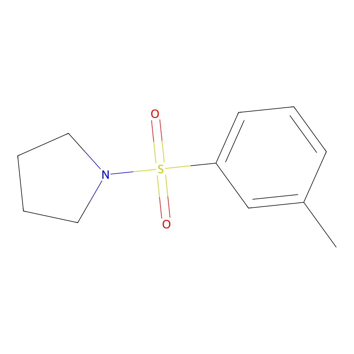 1-(3-Methylphenyl)sulfonylpyrrolidine molecular structure, CAS 670272-00-1