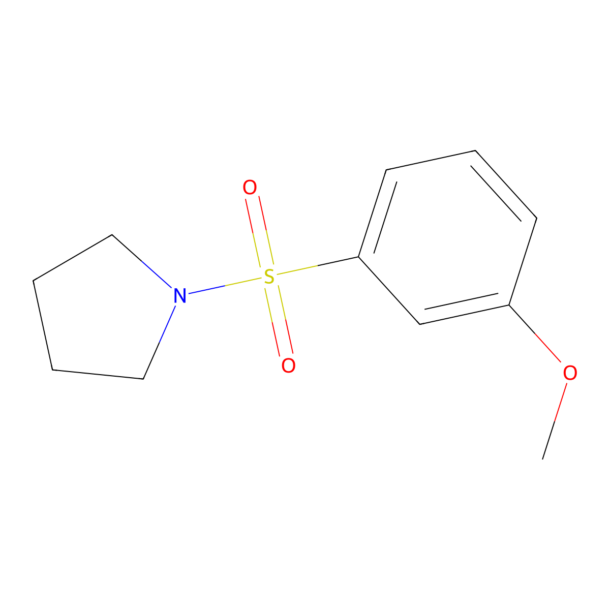 1-(3-Methoxyphenyl)sulfonylpyrrolidine molecular structure, CAS 670272-01-2