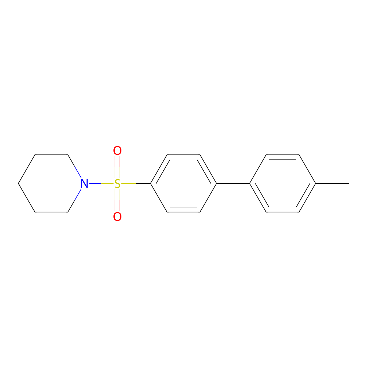 1-[4-(4-Methylphenyl)phenyl]sulfonylpiperidine molecular structure, CAS 670272-04-5