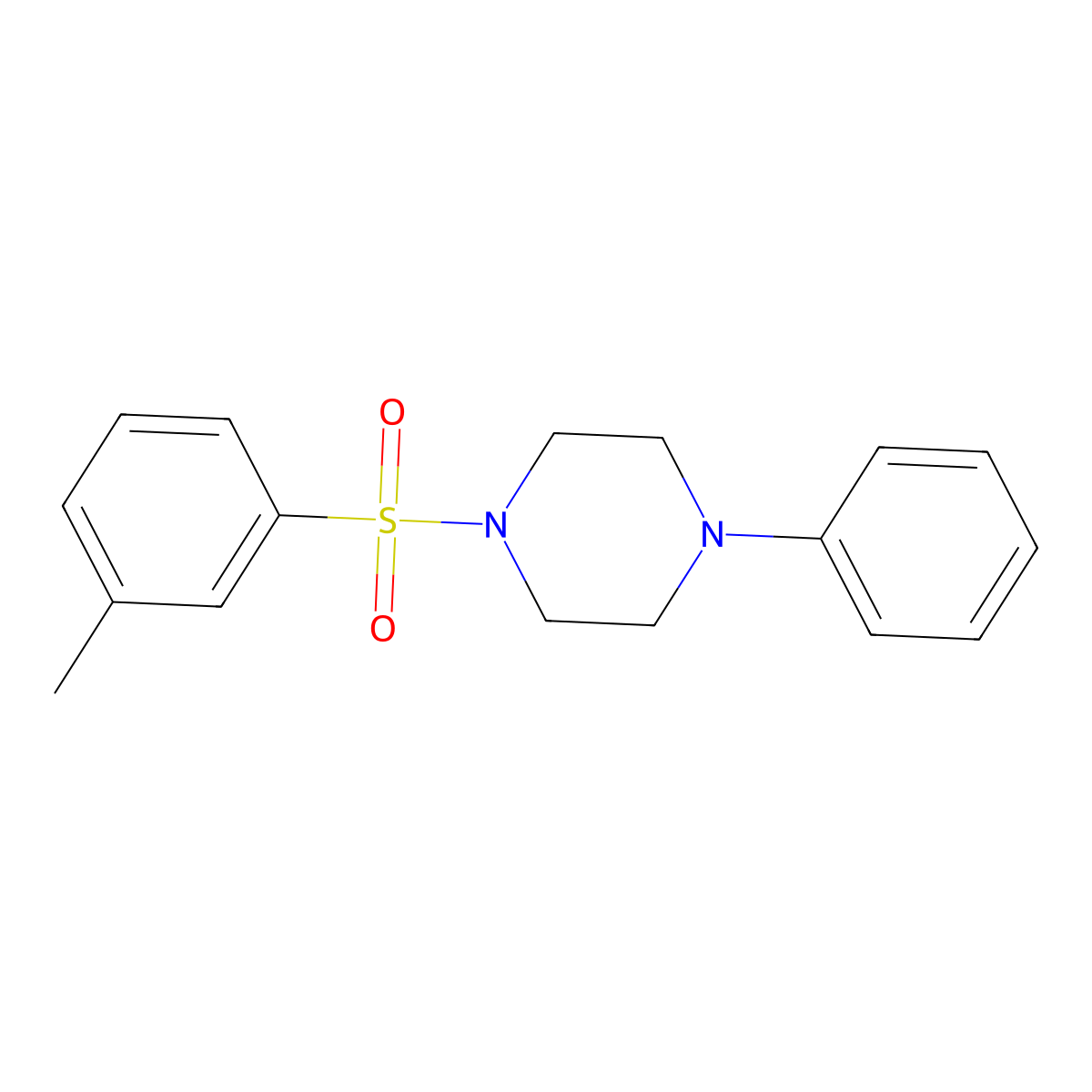 1-Phenyl-4-(m-tolylsulfonyl)piperazine molecular structure, CAS 670272-22-7