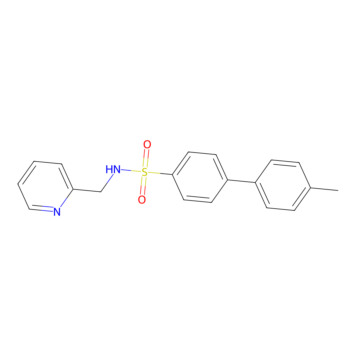 4-(4-methylphenyl)-N-(pyridin-2-ylmethyl)benzenesulfonamide molecular structure, CAS 670272-66-9