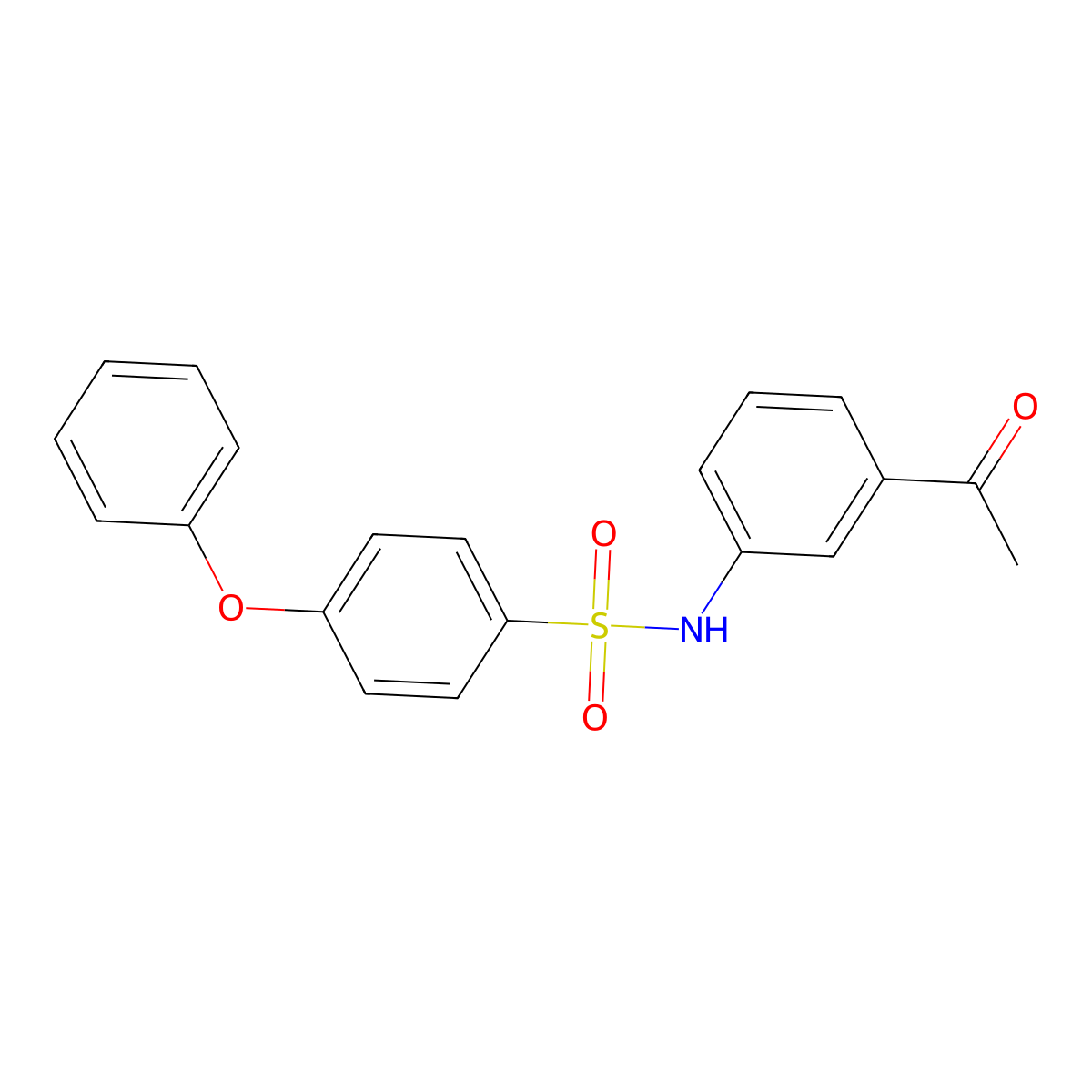 N-(3-acetylphenyl)-4-phenoxybenzenesulfonamide molecular structure, CAS 670272-68-1