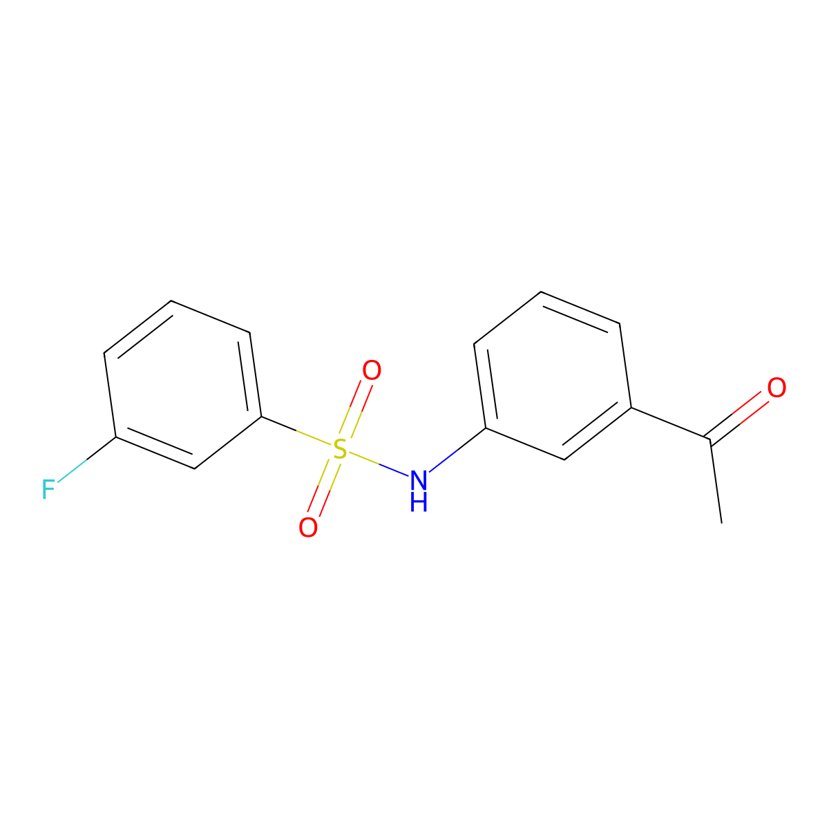 N-(3-acetylphenyl)-3-fluorobenzenesulfonamide molecular structure, CAS 670272-69-2
