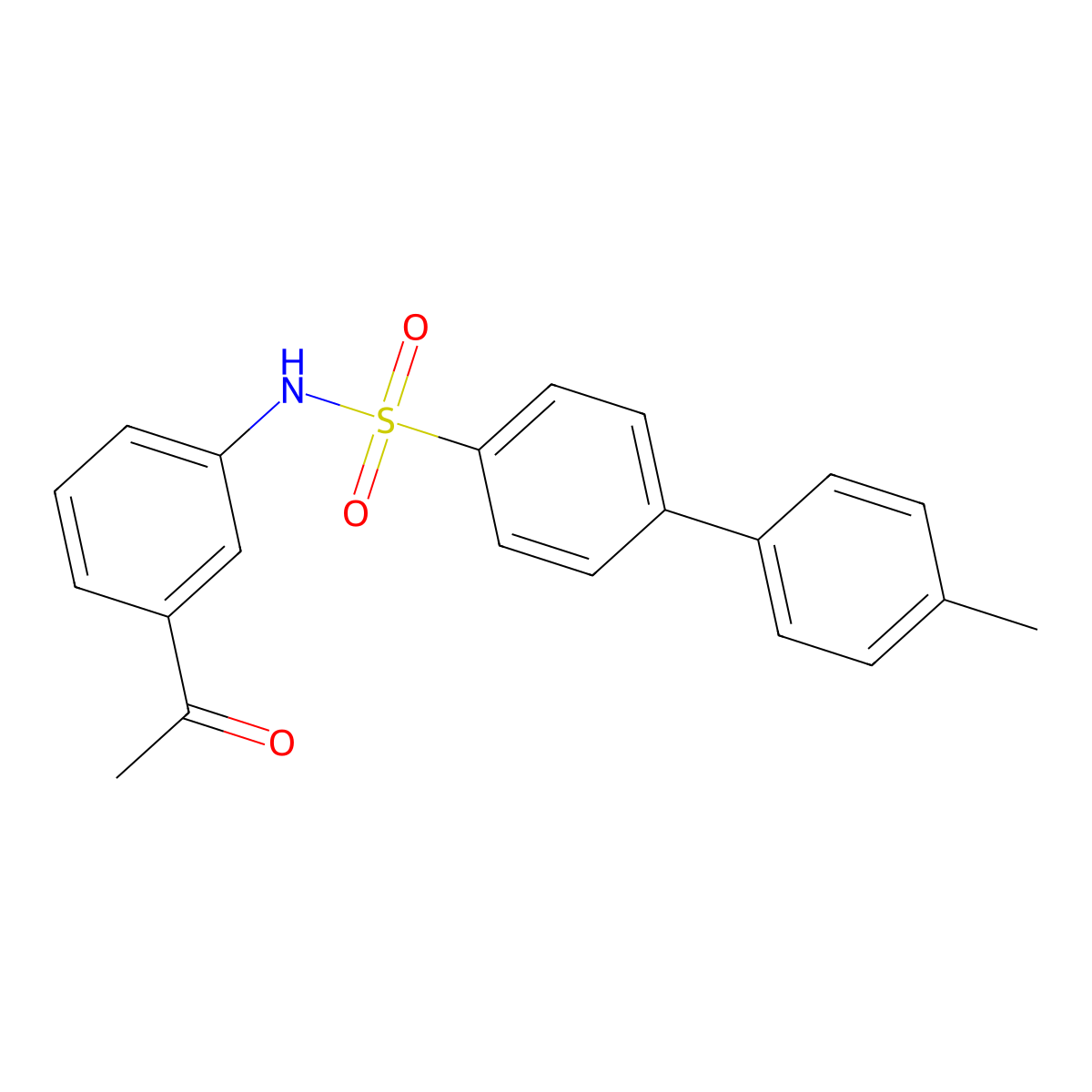 N-(3-acetylphenyl)-4'-methyl-[1,1'-biphenyl]-4-sulfonamide molecular structure, CAS 670272-70-5