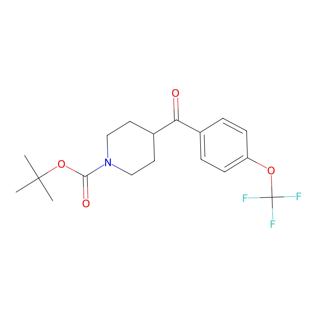 tert-Butyl 4-(4-(trifluoromethoxy)benzoyl)piperidine-1-carboxylate molecular structure, CAS 670275-85-1