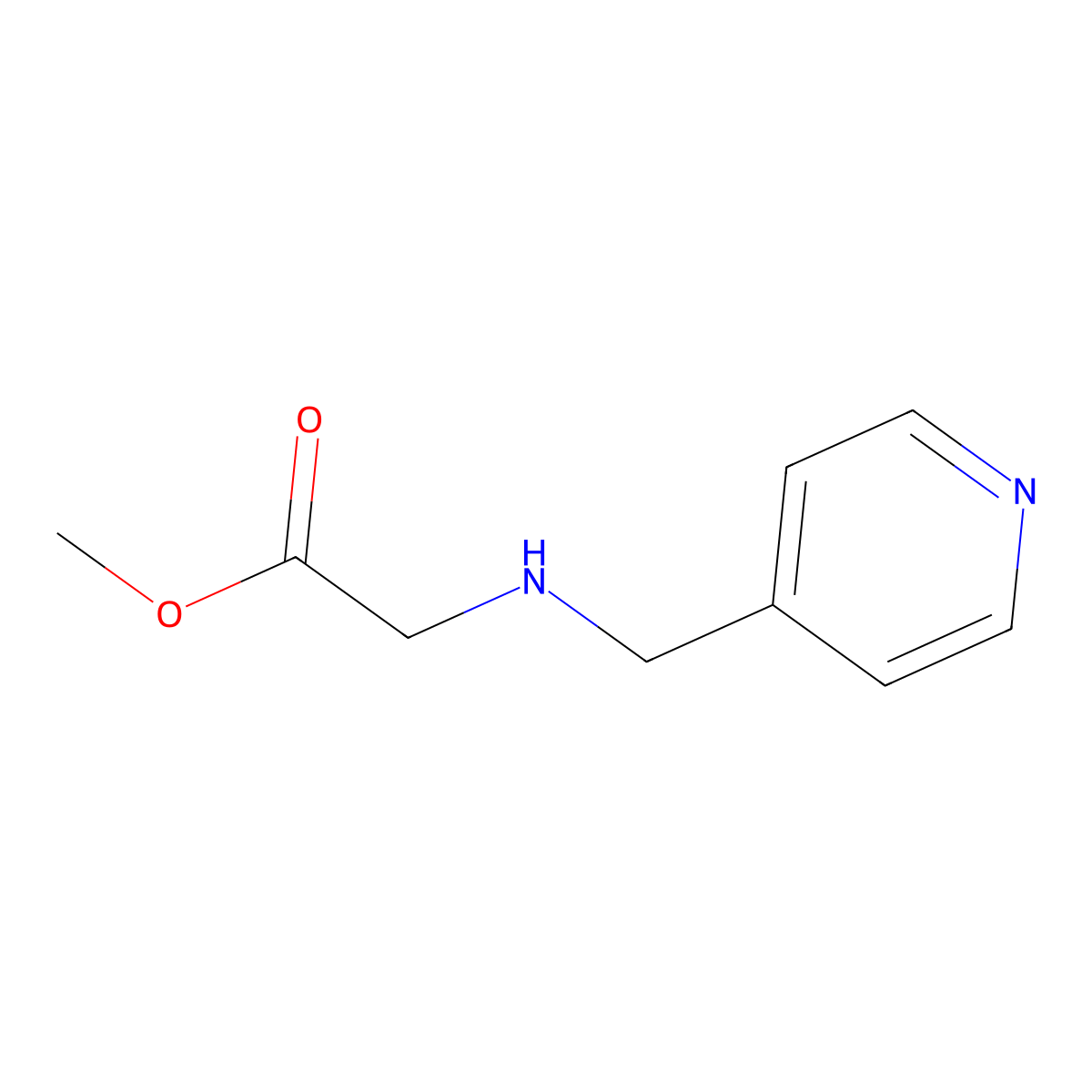 Methyl (pyridin-4-ylmethyl)glycinate molecular structure, CAS 670278-87-2
