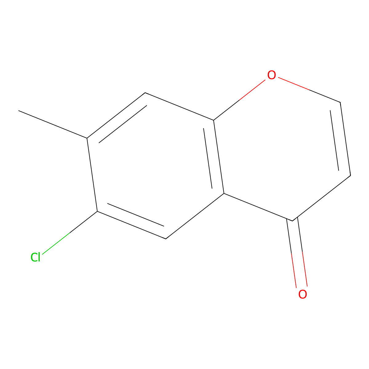 6-Chloro-7-methylchromone molecular structure, CAS 67029-84-9