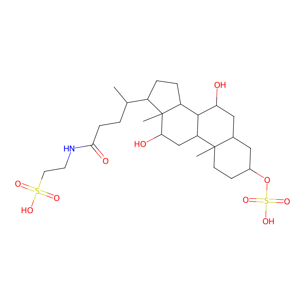 Taurocholic acid 3-sulfate molecular structure, CAS 67030-62-0