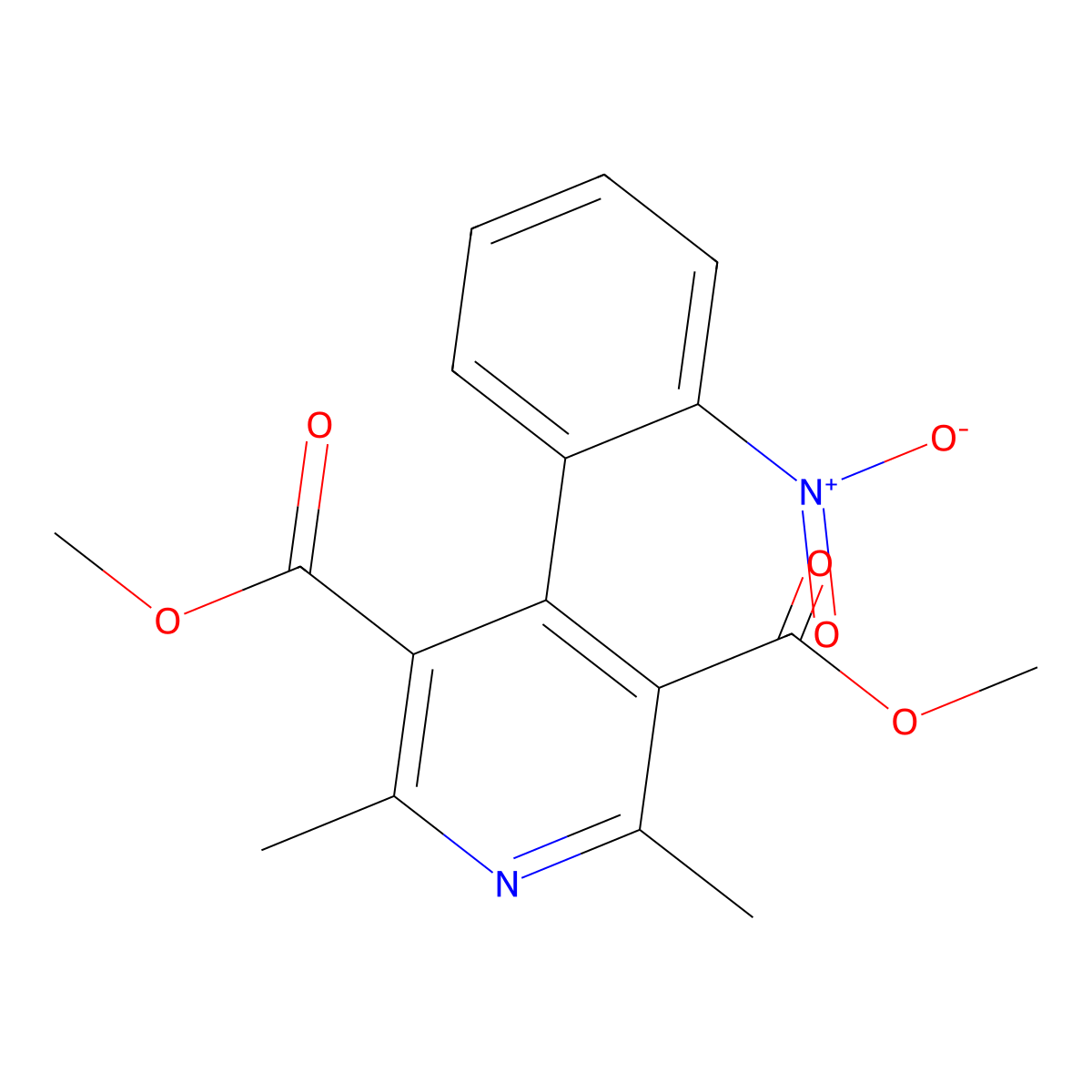 Dehydronifedipine molecular structure, CAS 67035-22-7