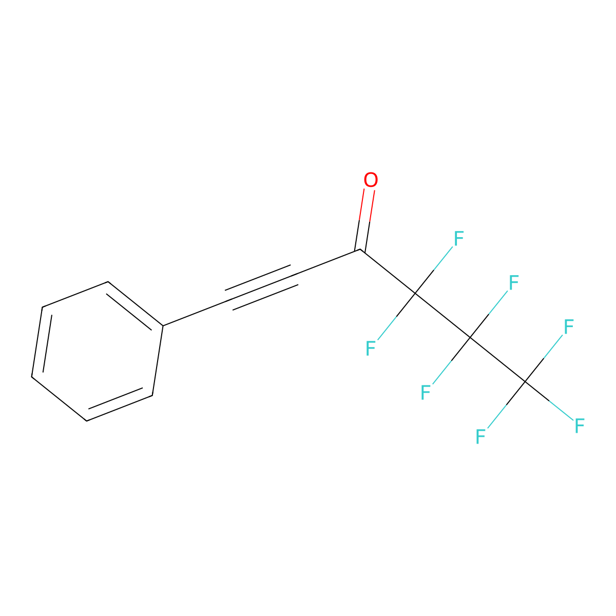 4,4,5,5,6,6,6-Heptafluoro-1-phenylhex-1-yn-3-one molecular structure, CAS 67036-08-2