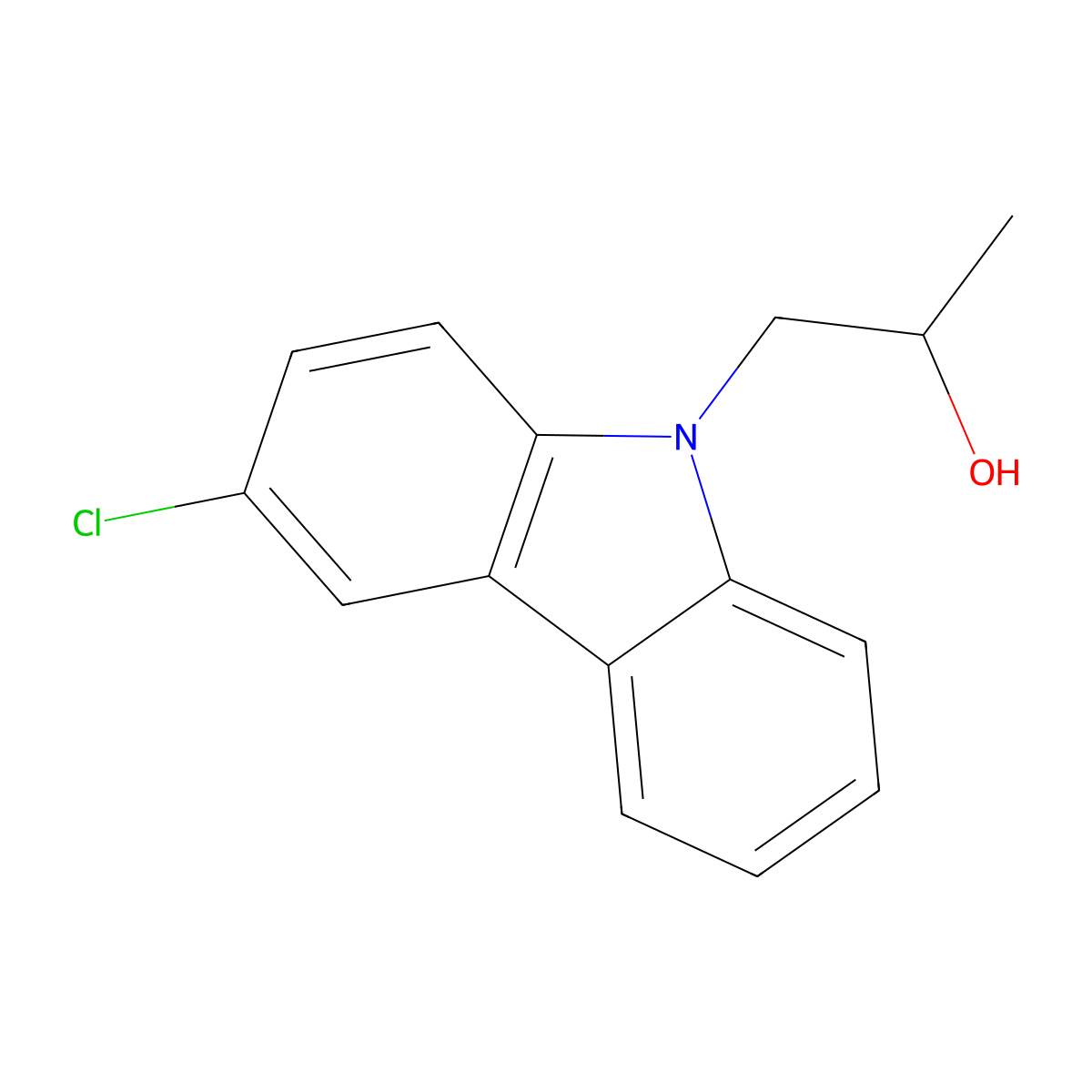 1-(3-Chlorocarbazol-9-yl)propan-2-ol molecular structure, CAS 67036-28-6