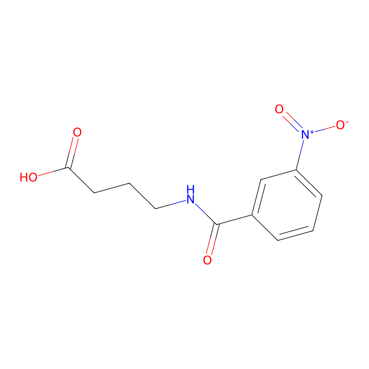 4-[(3-nitrobenzoyl)amino]butanoic Acid molecular structure, CAS 67036-51-5
