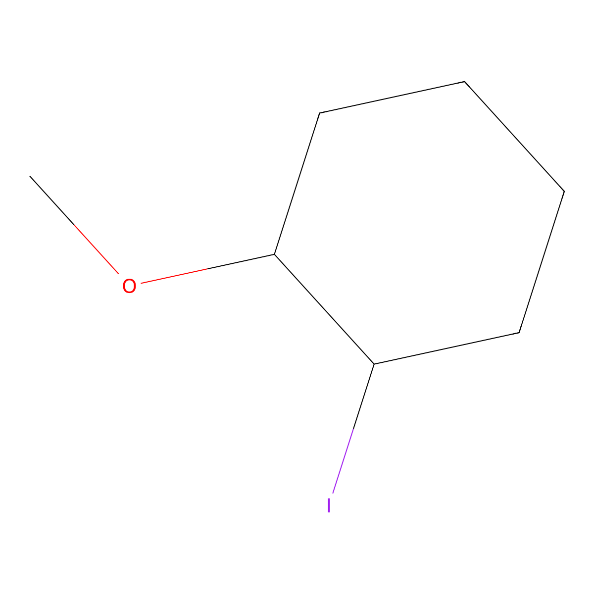 1-Iodo-2-methoxycyclohexane molecular structure, CAS 67038-61-3