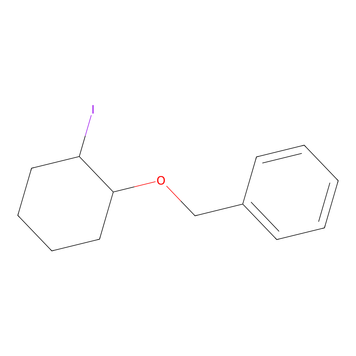 {[(2-Iodocyclohexyl)oxy]methyl}benzene molecular structure, CAS 67038-62-4