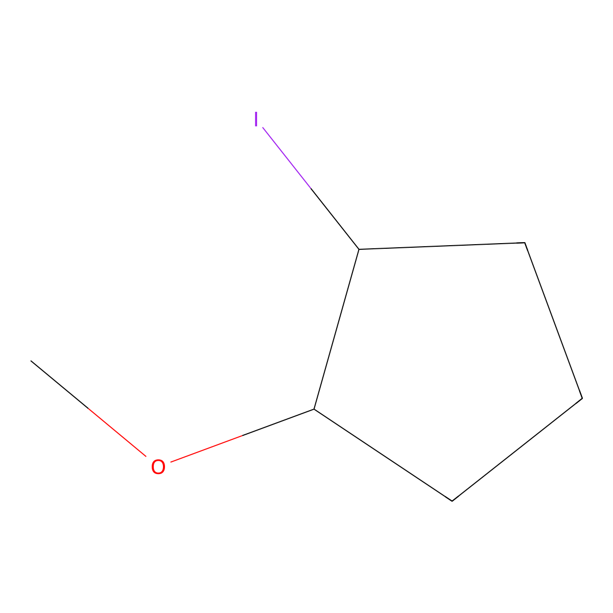1-Iodo-2-methoxycyclopentane molecular structure, CAS 67038-65-7