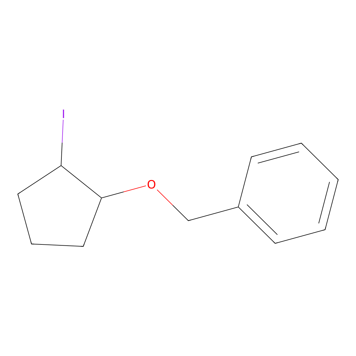 {[(2-Iodocyclopentyl)oxy]methyl}benzene molecular structure, CAS 67038-66-8