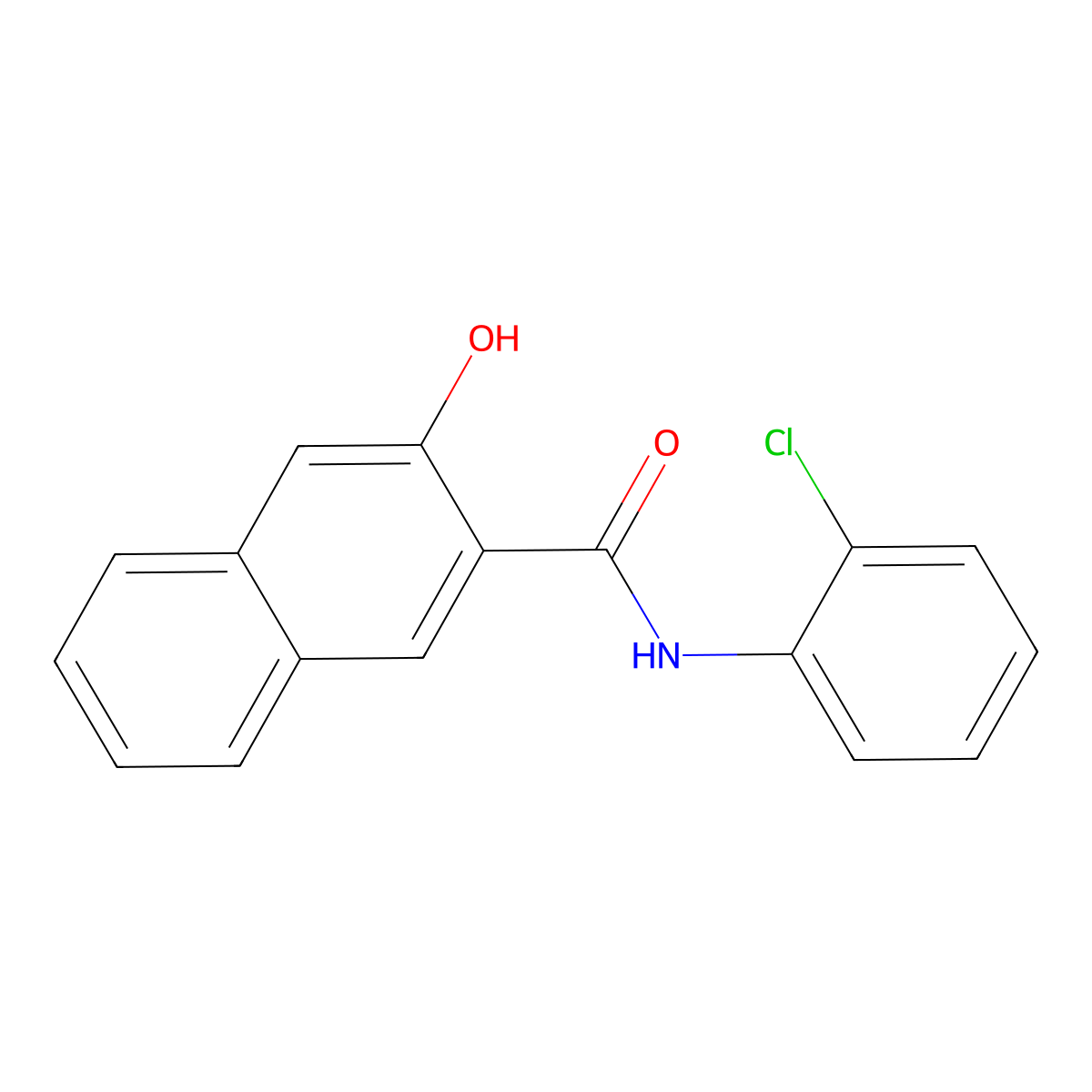N-(2-Chlorophenyl)-3-hydroxy-2-naphthamide molecular structure, CAS 6704-40-1