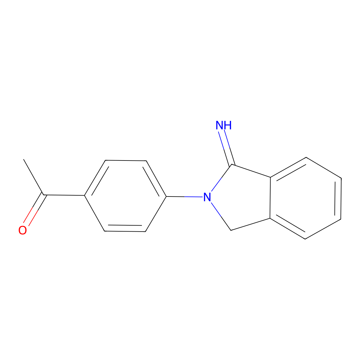 1-[4-(3-imino-1H-isoindol-2-yl)phenyl]ethanone molecular structure, CAS 67043-08-7