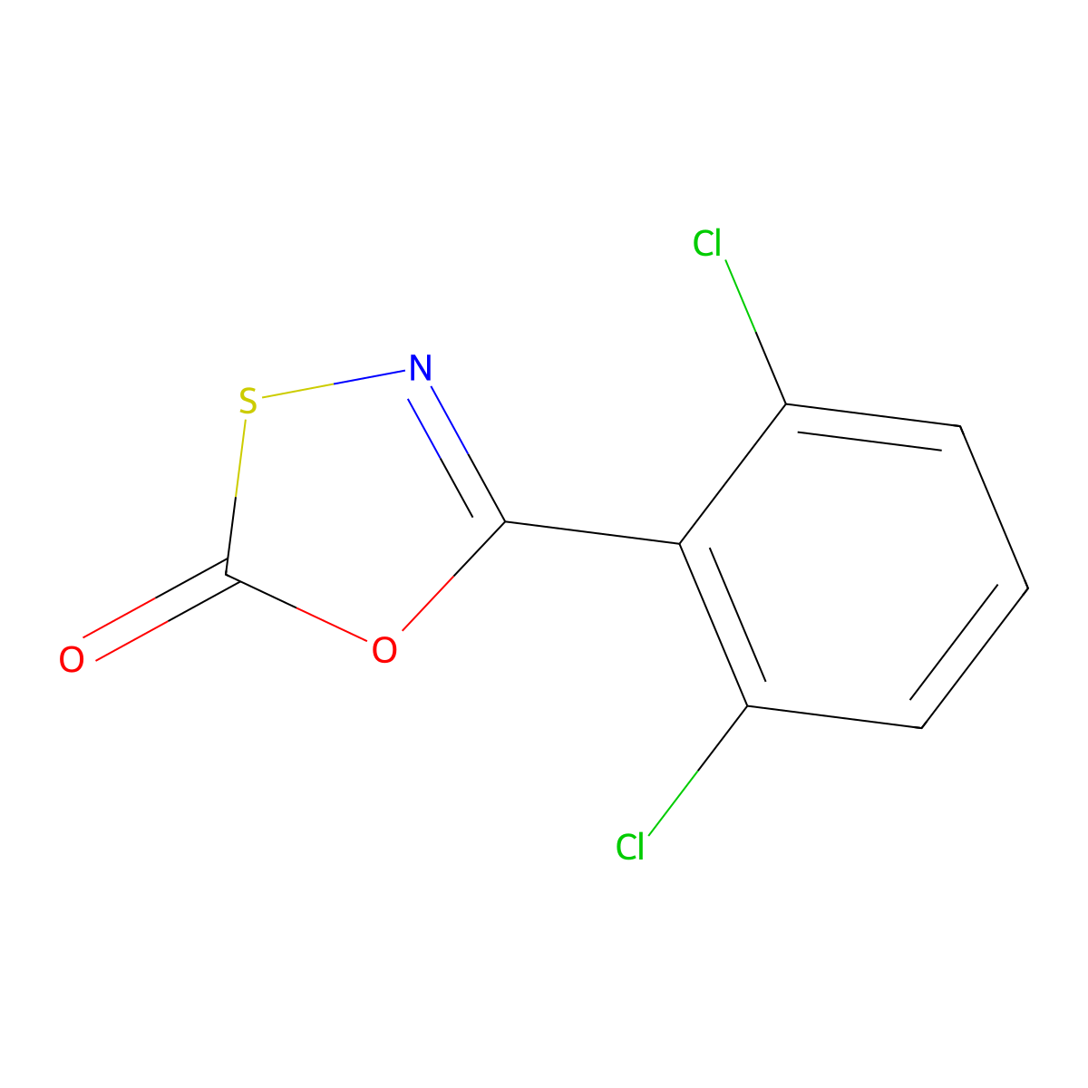 5-(2,6-Dichlorophenyl)-1,3,4-oxathiazol-2-one molecular structure, CAS 67048-91-3