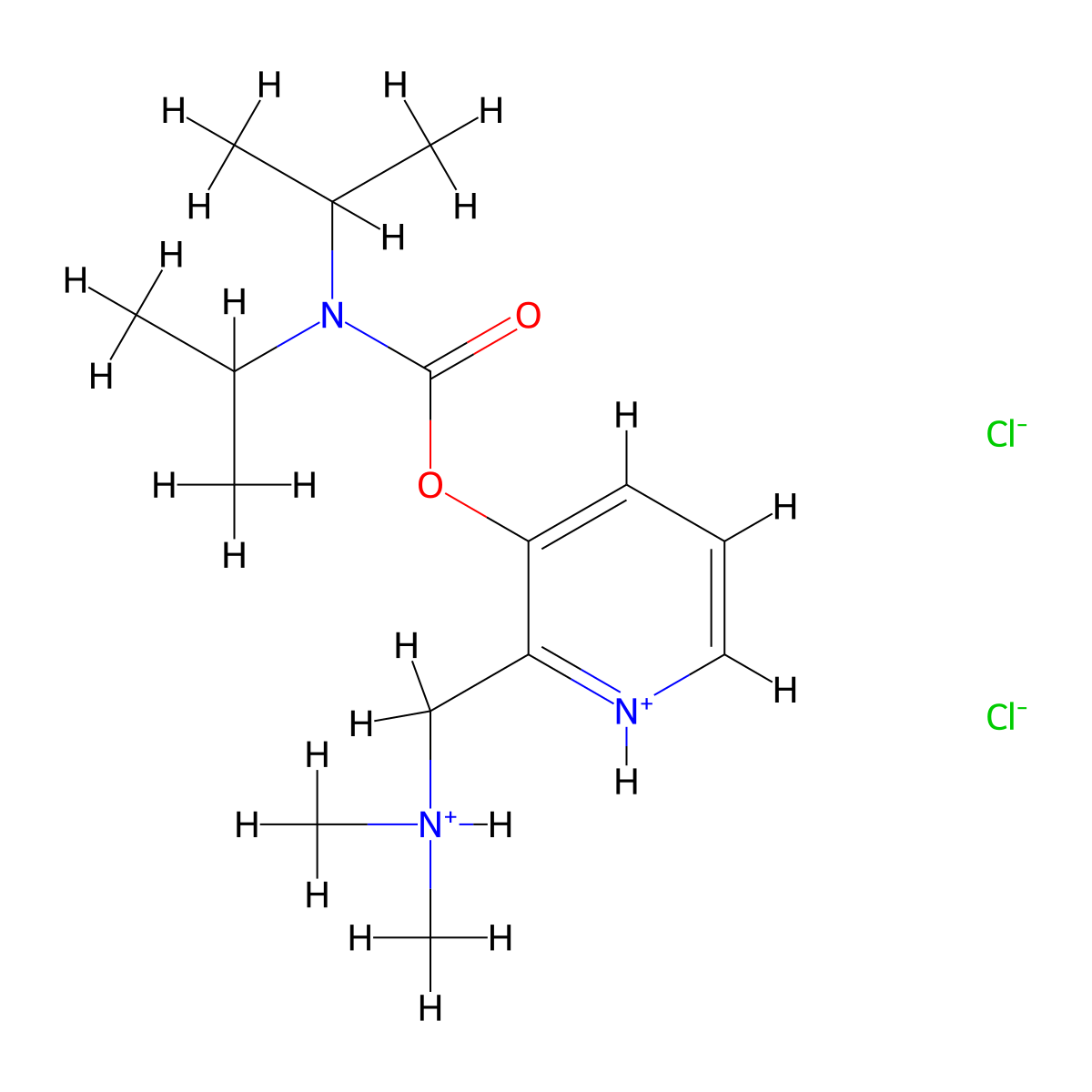 Carbamic acid, diisopropyl-, (2-((dimethylamino)methyl)-3-pyridyl) ester, dihydrochloride molecular structure, CAS 67049-78-9