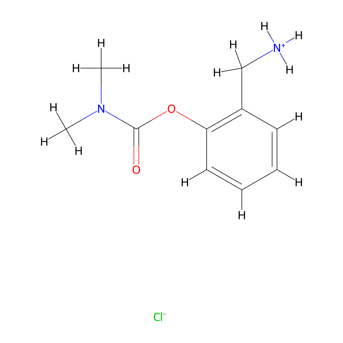Carbamic acid, dimethyl-, 2-(aminomethyl)phenyl ester, hydrochloride molecular structure, CAS 67049-79-0