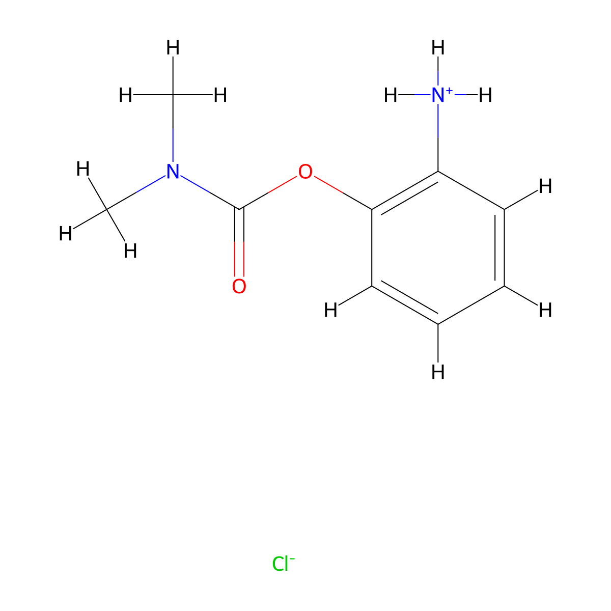 Carbamic acid, dimethyl-, 2-aminophenyl ester, hydrochloride molecular structure, CAS 67049-80-3