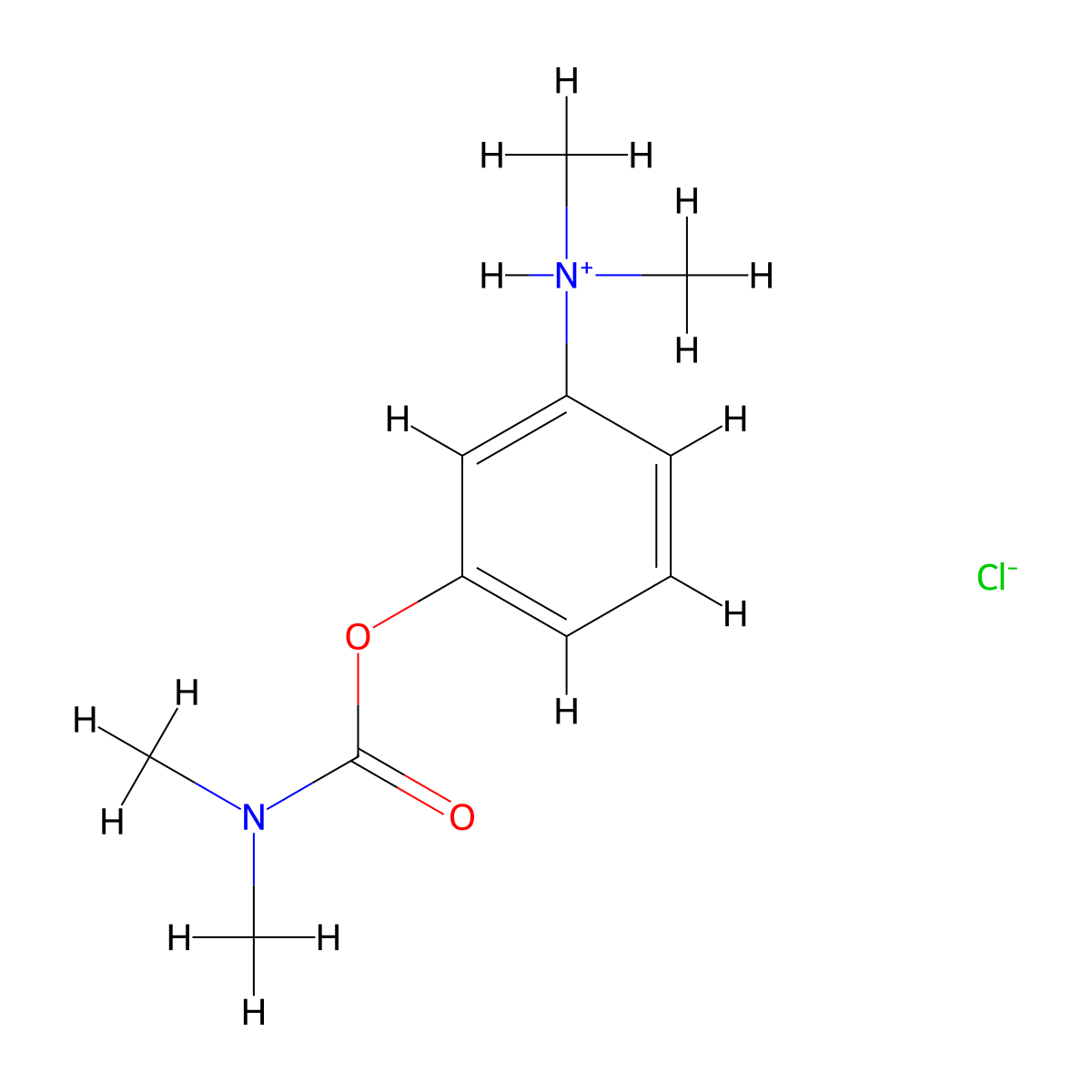 Carbamic acid, dimethyl-, 3-(dimethylamino)phenyl ester, hydrochloride molecular structure, CAS 67049-85-8
