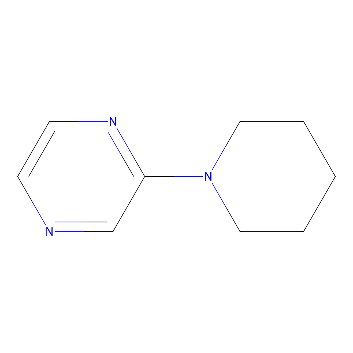 2-(Piperidin-1-yl)pyrazine molecular structure, CAS 6705-23-3