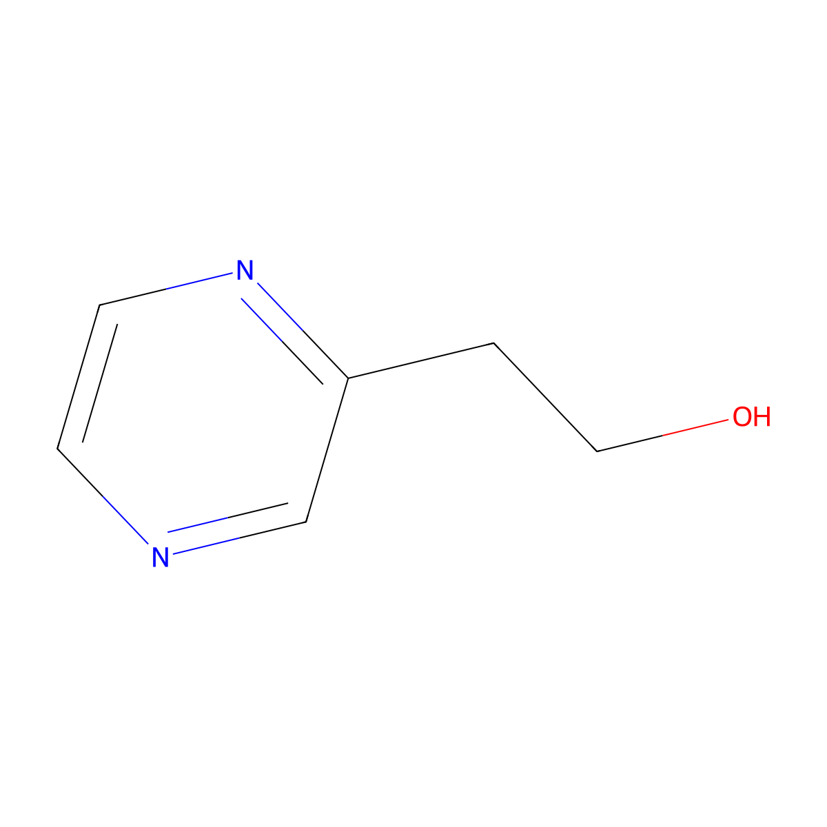 2-(2-Hydroxyethyl)-pyrazine molecular structure, CAS 6705-31-3
