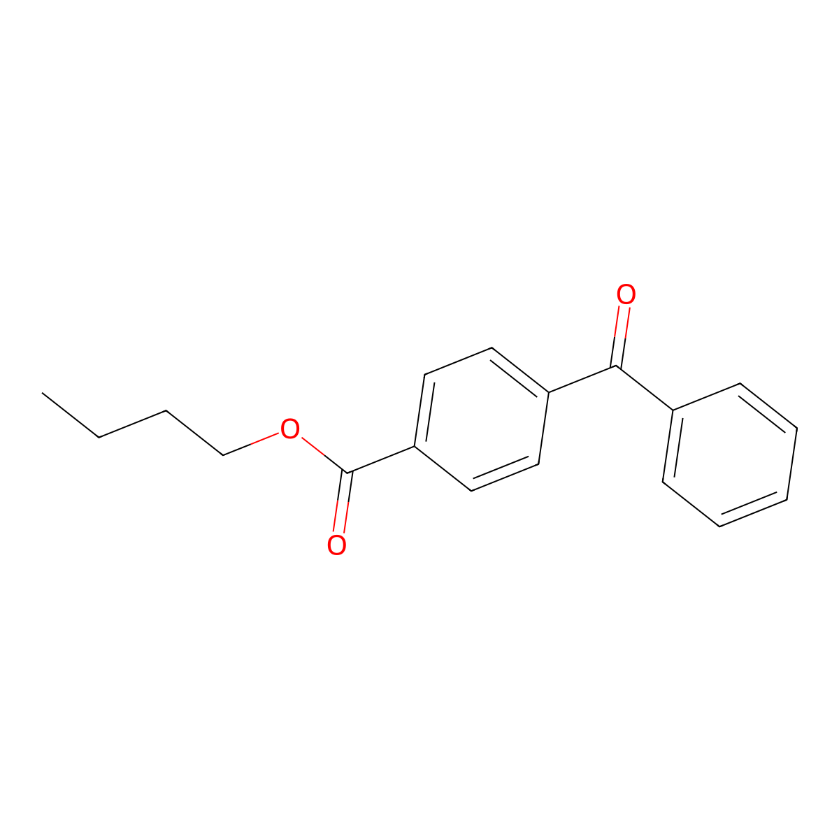 Benzoic acid, 4-benzoyl-, butyl ester molecular structure, CAS 67055-68-9