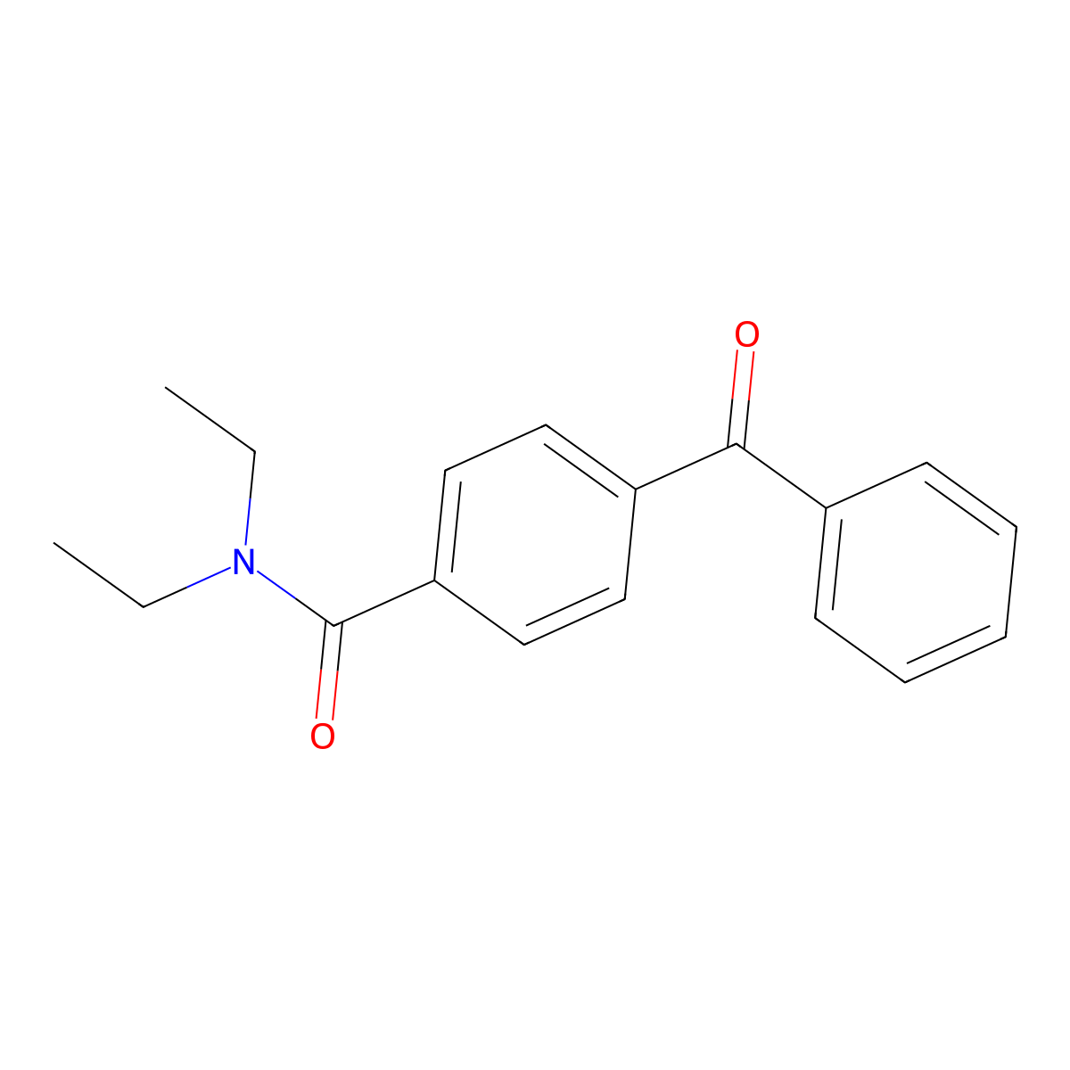 4-benzoyl-N,N-diethylbenzamide molecular structure, CAS 67055-76-9