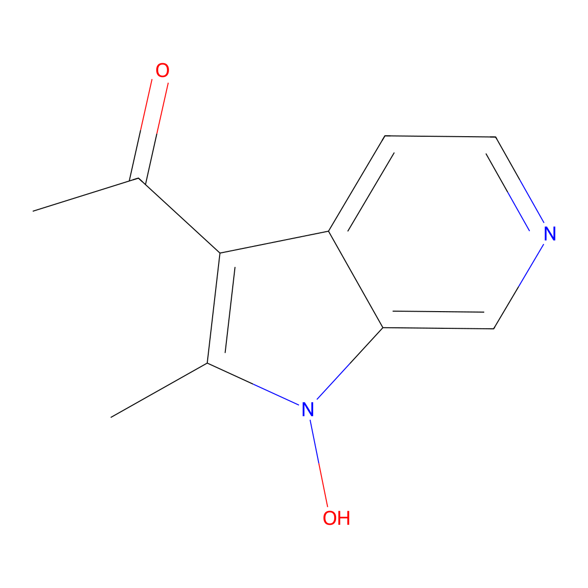 1-(1-Hydroxy-2-methyl-1H-pyrrolo[2,3-c]pyridin-3-yl)ethanone molecular structure, CAS 67058-64-4