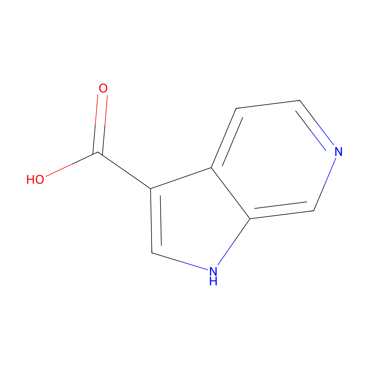 1H-Pyrrolo(2,3-c)pyridine-3-carboxylic acid molecular structure, CAS 67058-74-6