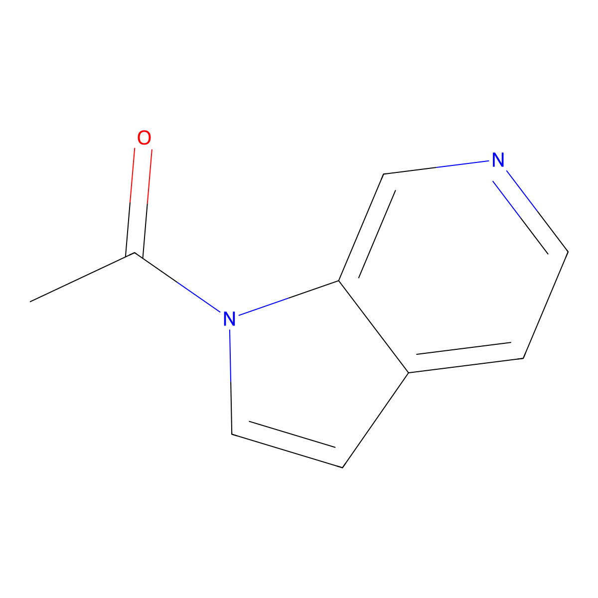 1-(1H-Pyrrolo[2,3-c]pyridin-1-yl)ethanone molecular structure, CAS 67058-75-7