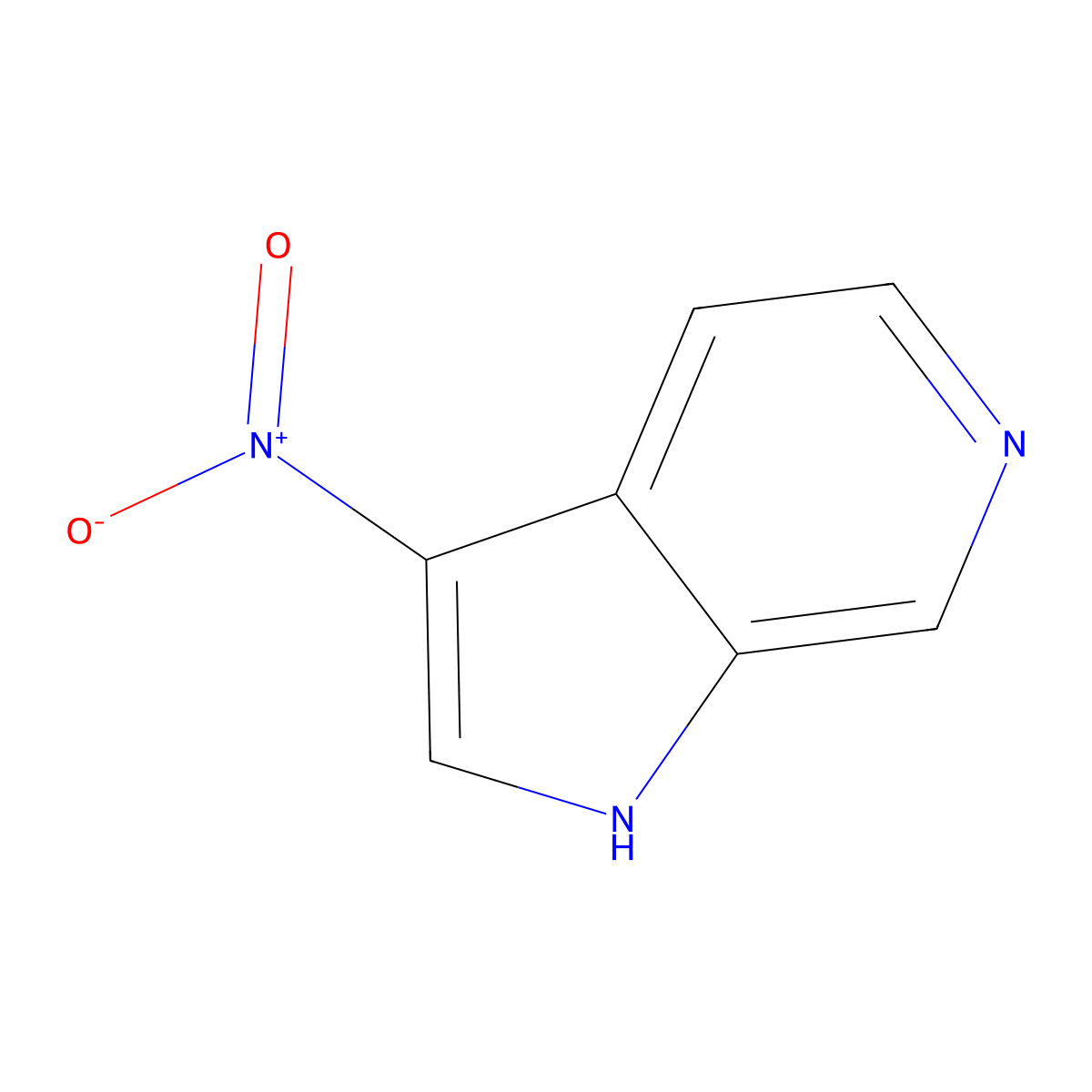 3-nitro-1H-pyrrolo[2,3-c]pyridine molecular structure, CAS 67058-77-9