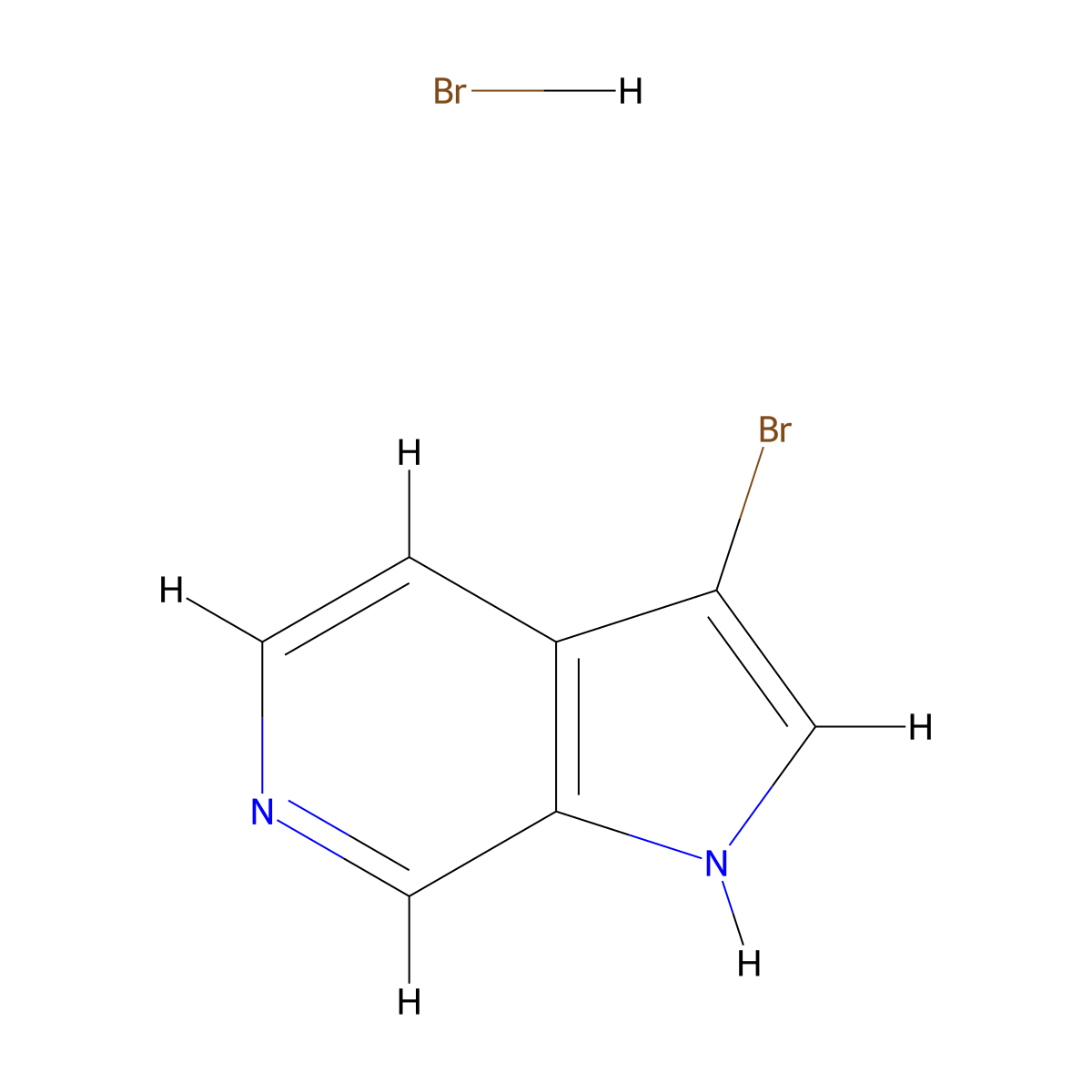 3-bromo-1H-pyrrolo(2,3-c)pyridine hydrobromide molecular structure, CAS 67058-79-1