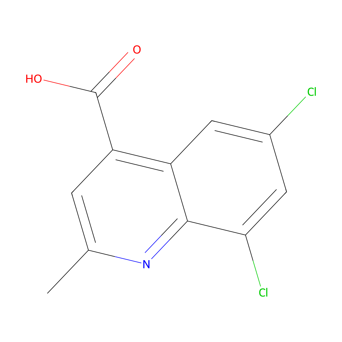 6,8-Dichloro-2-methylquinoline-4-carboxylic acid molecular structure, CAS 67059-22-7