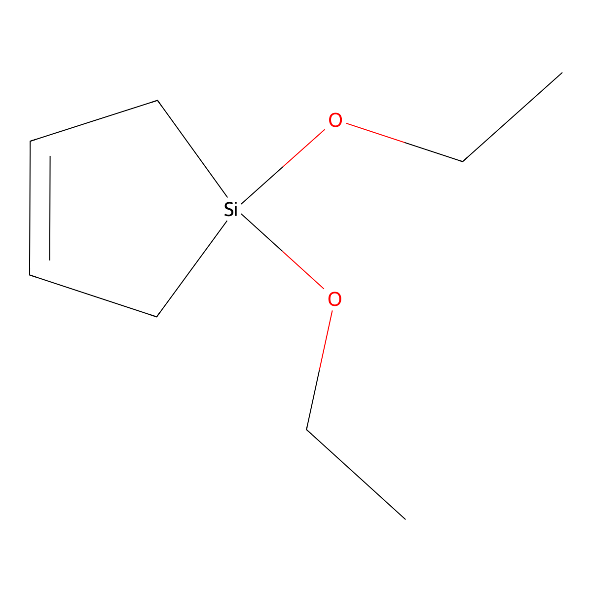 1,1-Diethoxy-1-silacyclo-3-pentene molecular structure, CAS 67059-49-8
