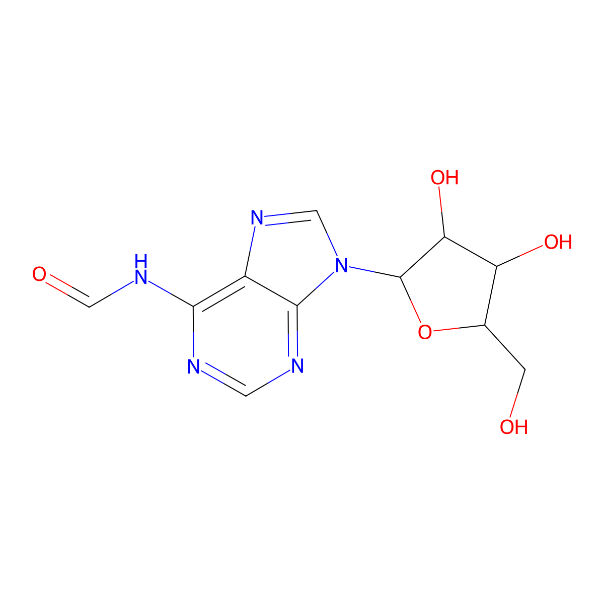 N6-Formyl-adenosine molecular structure, CAS 6706-56-5