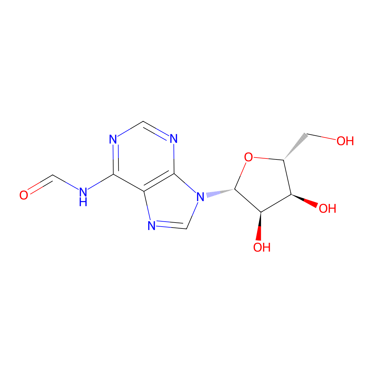 N6-Formyl-adenosine molecular structure, CAS 6706-56-5