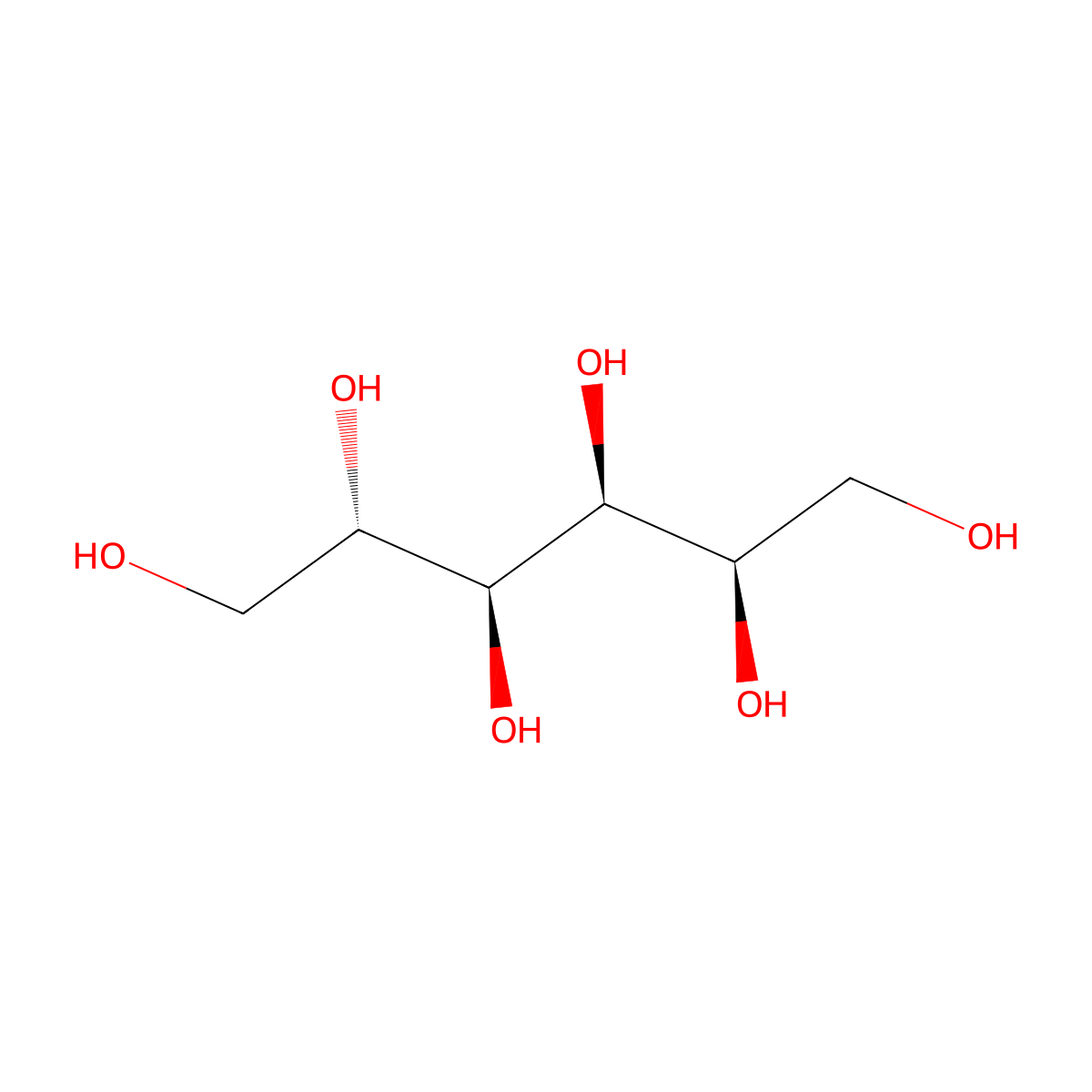 L-Sorbitol molecular structure, CAS 6706-59-8
