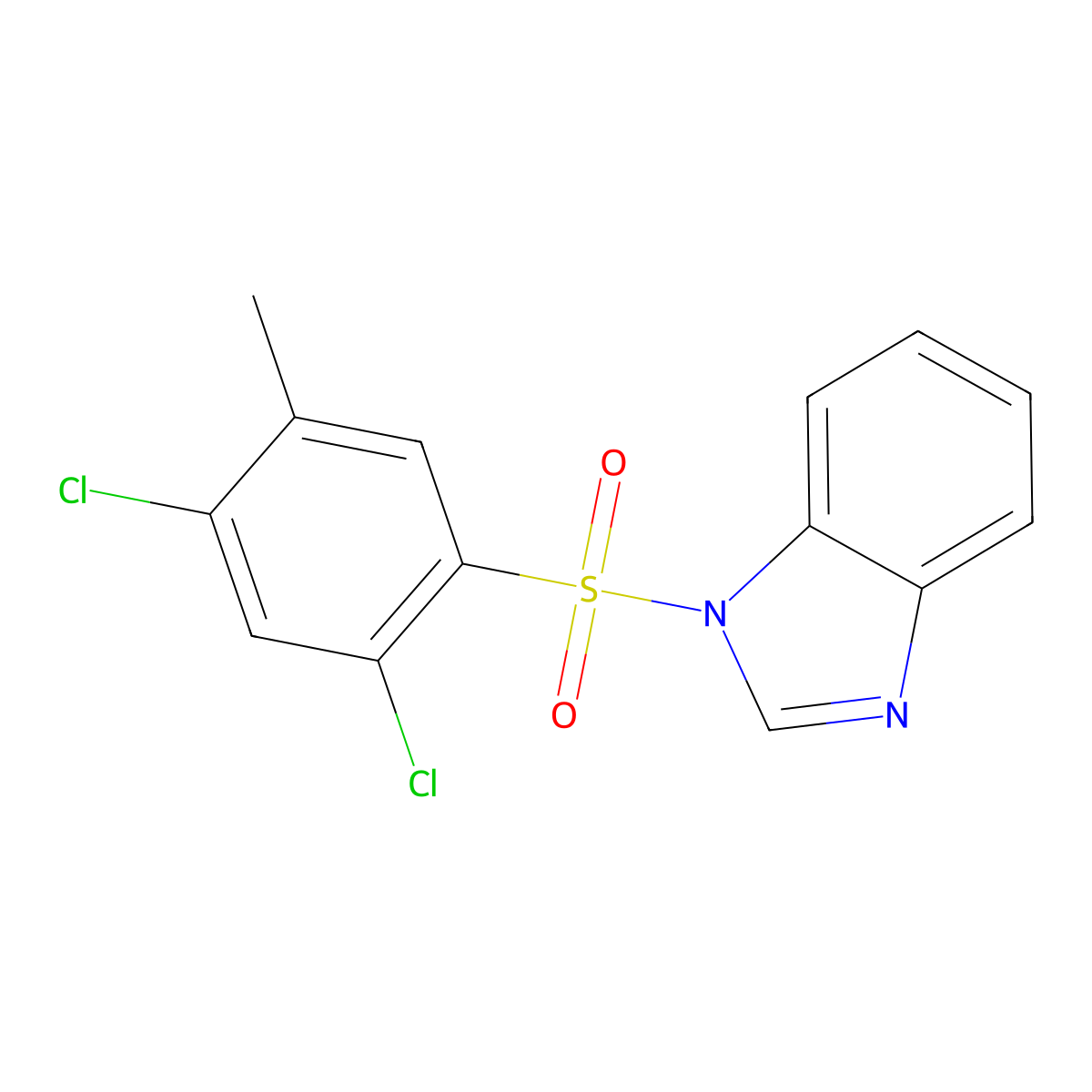 1-[(2,4-dichloro-5-methylphenyl)sulfonyl]-1H-benzimidazole molecular structure, CAS 6706-79-2