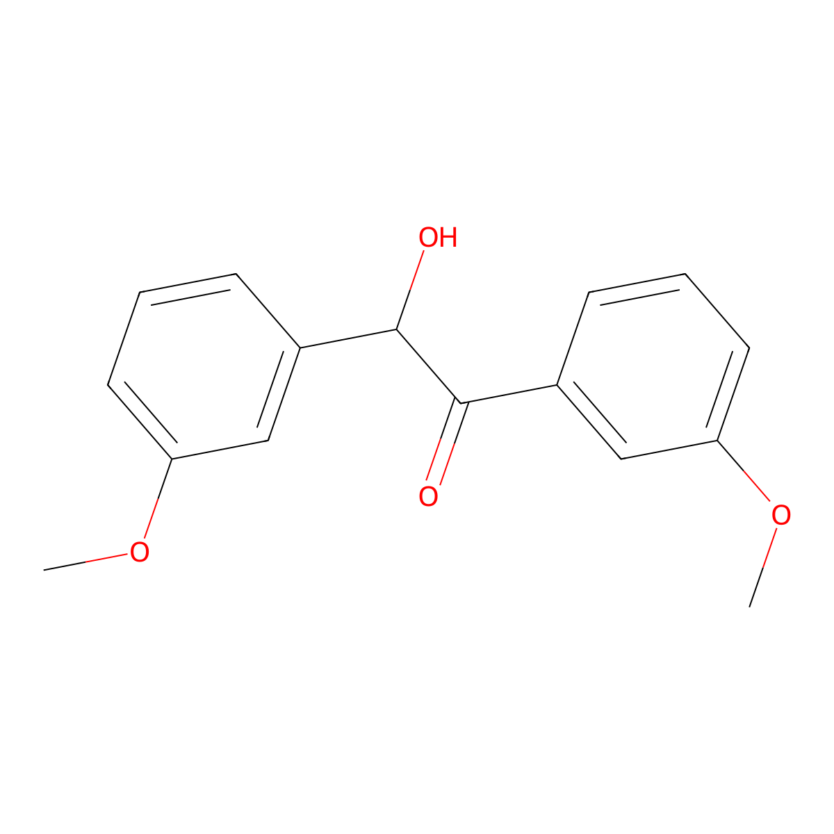 2-Hydroxy-1,2-bis(3-methoxyphenyl)ethanone molecular structure, CAS 6706-95-2