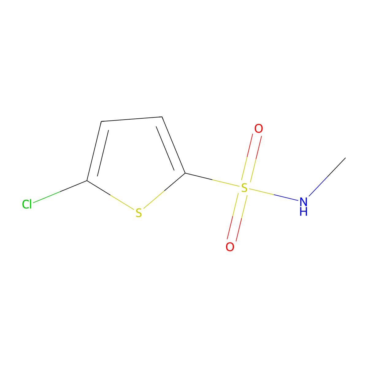 5-chloro-N-methylthiophene-2-sulfonamide molecular structure, CAS 67060-79-1