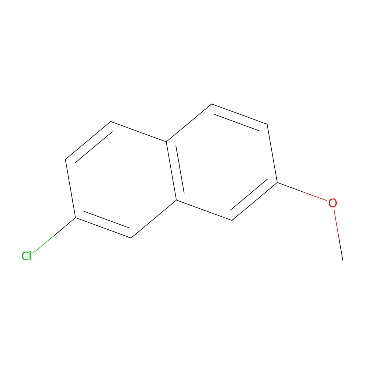 2-Chloro-7-methoxynaphthalene molecular structure, CAS 67061-67-0