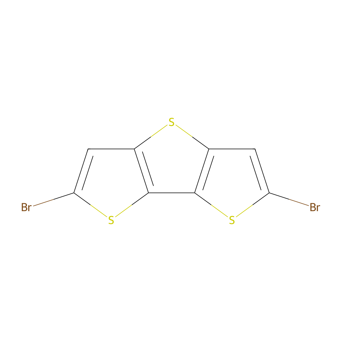 2,6-Dibromodithieno(3,2-b:2',3'-d)thiophene molecular structure, CAS 67061-69-2