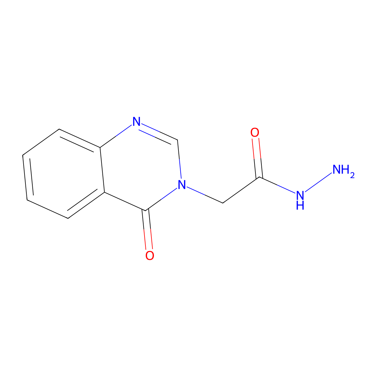 2-(4-Oxoquinazolin-3(4H)-yl)acetohydrazide molecular structure, CAS 67067-01-0