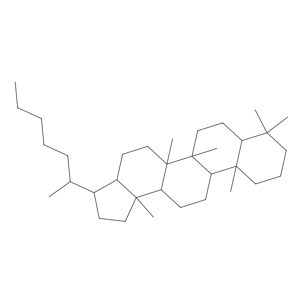 17alpha(H),21beta(H)-22RS-TETRAKISHOMOHOPANE molecular structure, CAS 67069-14-1
